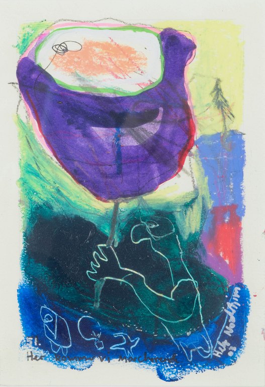 Henning Nordstrøm, mixed media, listed Danish visual artist.