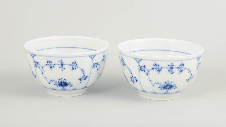 Royal Copenhagen Blue Fluted Plain set of two bowls.