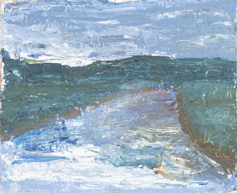 Skandinavisk kunstner, oliemaleri på lærred.