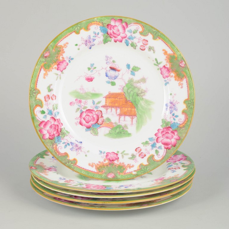 Royal Doulton "Temple", sæt af fem tallerkener.