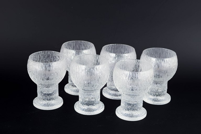 Timo Sarpaneva for Iittala, sæt af seks rødvinsglas.