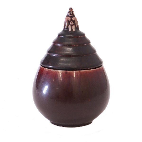 Bode Willumsen for Royal Copenhagen lidded stoneware vase 20122. H:  17,5cm