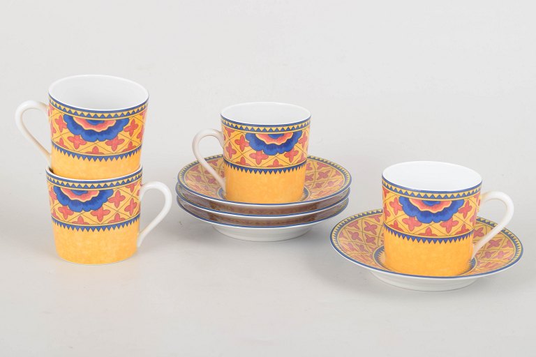 Laure Japy, set of four espresso cups with saucers.